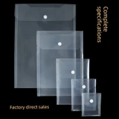 Plastik Dikey Dosya Çantası - A4 El Çantası Orta Kalın Şeffaf Düz 0.2mm (10 Paket) - 2