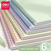 A5 Spiral Defter - Mavi Deniz, Dumanlı Kıyafet Moru, Milenyum Pudrası - 3 Paket - 7