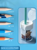 Şeffaf Kalemtraş - 1'li Paket - Çift Delik - 5