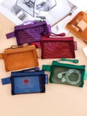 Retro Şeffaf 3D Mini Para Cüzdanı - Düz Retro Kırmızı - 4