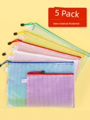A5 Kalın Şeffaf Dosya Çantası - Renkli 10'lu Paket - 2