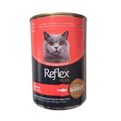 Reflex Plus Sos İçinde Et Parçacıklı Somonlu Yetişkin Konserve Kedi Maması 400 Gr - 1