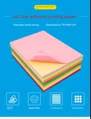 A4 Flüoresan Turuncu Yapışkan Etiket Kağıdı - 50 Sayfa thumbnail 6