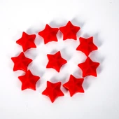 Manyetik Beşgen Yıldız Çıkartmalar - 4cm Stereo Mavi (8 adet/kart) - 3