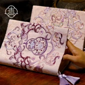 El Yapımı Nakışlı Defter A5 - Fulu Ruh Yılanı - Boş Sayfa - 6