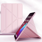 Apple iPad Pro 11 inç A2013 A1934 Uyumlu Smart Cover Üçgen Stand Arkası Şeffaf Tablet Kılıfı - 8