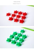 Manyetik Beşgen Yıldız Çıkartmalar - 2cm Düz Sarı (10 adet/kart) - 9