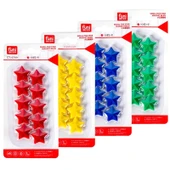 Manyetik Beşgen Yıldız Çıkartmalar - 2cm Düz Sarı (10 adet/kart) - 2