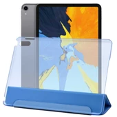Apple iPad Pro 11 inç A2013 A1934 Uyumlu Smart Cover Üçgen Stand Arkası Şeffaf Tablet Kılıfı - 10