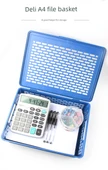 Mavi Kalın Dosya Sepeti - Kapaksız - A4 Boyut - Model 2 - 7