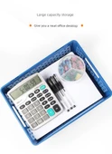Mavi Kalın Dosya Sepeti - Kapaklı - A4 Boyut - Model 2 - 8