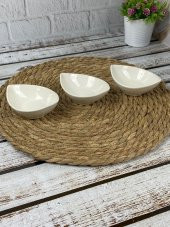 Hometarz 3 lü Seramik Çerezlik Sosluk Kahvaltılık Set - 1