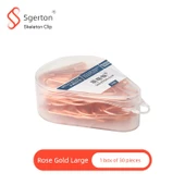 Yaratıcı Su Damlası Kağıt Klibi - Rose Gold (Büyük 30) - 1