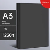 A3 Siyah Karton - 50 Yaprak - Kalın 230g thumbnail 1