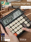 Sesli Hesap Makinesi - Sessiz Yüksek Tuş/Mavi - Pil ile - 2