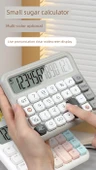 Sesli Hesap Makinesi - Sessiz Yüksek Tuş/Mavi - Pil ile - 11