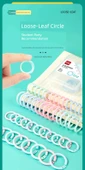 Delikli Sırt Kırtasiye Halkası - Plastik Karışık 22mm - 25 Adet - Yeşil - 7