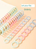 Delikli Sırt Kırtasiye Halkası - Plastik Karışık 15mm - 50 Adet - Pembe - 5