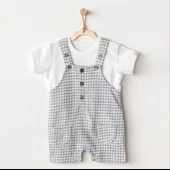 Lenaca Andywawa Ac25804 Jumpsuit Set Little King Salopet Takım Grey - 1