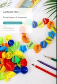 Küçük Boy Mini Kalemtraş - 100'lü Paket Rastgele Şekil Renk - 7
