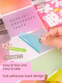 Şeffaf Çekilebilir Yapışkan Notlar - 1 Paket Asla Toz 126 Yaprak - 4