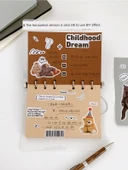 A6 Gevşek Yaprak İç Çekirdek Retro 6 Delik Yenileme Defteri - Açık Gri Egzotik Çiçek - 50 Sayfa thumbnail 10