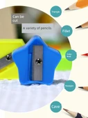 Küçük Boy Mini Kalemtraş - 100'lü Paket Rastgele Şekil Renk - 4