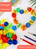 Küçük Boy Mini Kalemtraş - 5'li Paket Rastgele Şekil Renk - 2