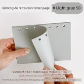 A6 Gevşek Yaprak İç Çekirdek Retro 6 Delik Yenileme Defteri - Açık Gri Egzotik Çiçek - 50 Sayfa thumbnail 1