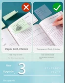 Şeffaf Yapışkan Notlar - 5 Paket [Orta] - 10