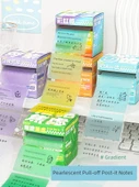 Şeffaf Çekilebilir Yapışkan Notlar - 1 Paket Mavi Gülümseme Dişler 126 Yaprak - 6
