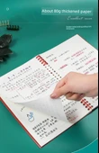Retro B5 Gevşek Yaprak Defter - Kalın Kağıt B5 Yatay Çizgi 5 Retro Dört Renk - 11