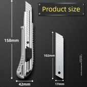 Yüksek Karbon Çelik Sanat Bıçağı - Alüminyum Alaşım - 5 Bıçaklı - 20 Bıçak (Model 2) - 8
