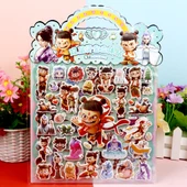 Çocuklar için 3D Karikatür Balon Çıkartmaları - Nezha 4 - Çift Katmanlı Bronzaj Stereo Çıkartma - 5
