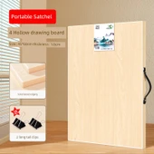 Taşınabilir Ahşap Sanat Resim Tahtası - 4K Butik + Çanta Boş Resim Tahtası (İnce Zımpara) - 1
