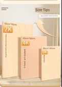 Taşınabilir Ahşap Sanat Resim Tahtası - 4K Katı Resim Tahtası + 8K Eskiz Kağıdı + Maskeleme Yapıştırıcı - 8