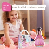 Prenses Manyetik Çıkartmalar Seti - Prenses Aşk ve Prenses Le - Model 2 - 4 Yaprak - 5