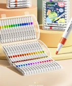 Akrilik Marker Kalem Seti - Yeni Gelişmiş Yumuşak ve Sert Çift Uç - 36 Renk - 8