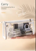 Çift Katmanlı Şeffaf Kalemlik - Süt Beyaz -1 (Model 4) - 9