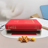 5 Yıl Sürekli Kullanım A5 Defter - Çin Kırmızısı + Ahşap Kutu - 12