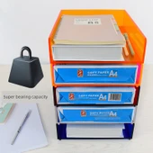 A4 Akrilik Dosya Tutucu - Şeffaf Dikey Kapaklı - 4