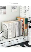 Çekilebilir Masaüstü Kitaplık - [6 Parça] Kitap Desteği + Yükseltilmiş Raf - 10