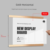 A4 Sertifika Kapağı Çerçevesi - Alüminyum Alaşım - Altın - Yatay - Tek Katmanlı thumbnail 1