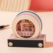 3D Kağıt Oymalı Yapışkan Not - Oymalı Kafes Ay Işığı Hediye Paketi - 1