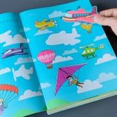 Eğitici Çocuk Çıkartma Kitabı A4 Boyut - 2 Parça Set [Araç + Matematik Aydınlatma] thumbnail 4