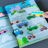 Eğitici Çocuk Çıkartma Kitabı A4 Boyut - 2 Parça Set [Araç + Matematik Aydınlatma] thumbnail 5