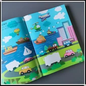 Eğitici Çocuk Çıkartma Kitabı A4 Boyut - 2 Parça Set [Araç + Matematik Aydınlatma] thumbnail 11