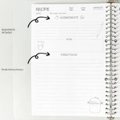 DIY Tarif Defteri Gevşek Yapraklı Defter - Açık Mavi - 2