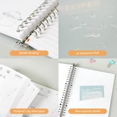 DIY Tarif Defteri Gevşek Yapraklı Defter - Açık Mavi - 3