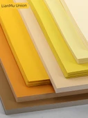 A2/4 Açık 8K Sarı Karton Kalınlaştırılmış DIY Kağıt - A2 (42*59.4cm) İpeksi Açık Sarı - 10 Sayfa - 5